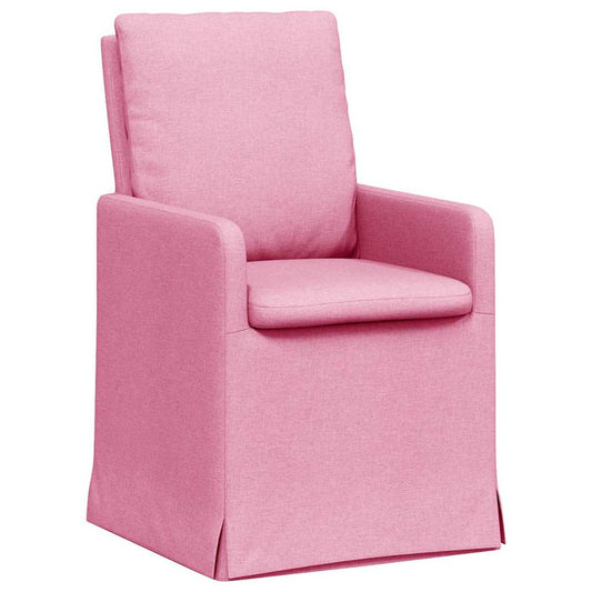 vidaXL Καρέκλες φαγητού 2 pcs Ροζ 57 x 67 x 98 εκ ύφασμα