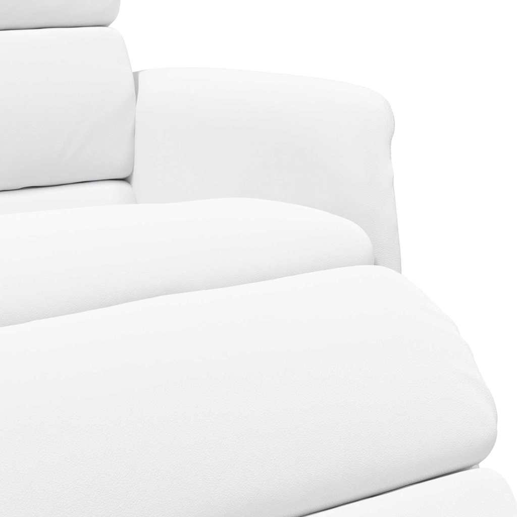 vidaXL Ανακλινόμενη πολυθρόνα Λευκό 98 x 71 x 106 εκ. PU