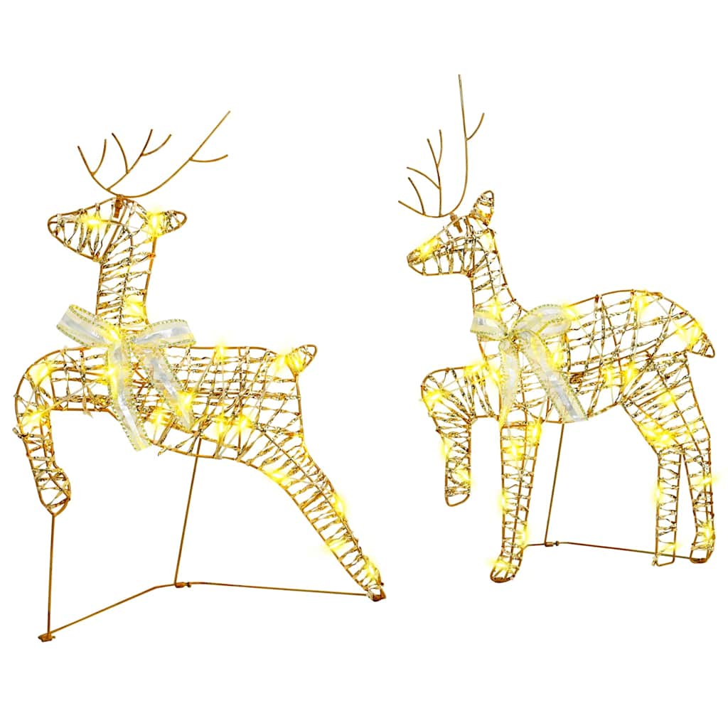 vidaXL LED Ρούντερ με 40 LED 5 pcs Χρυσό PET