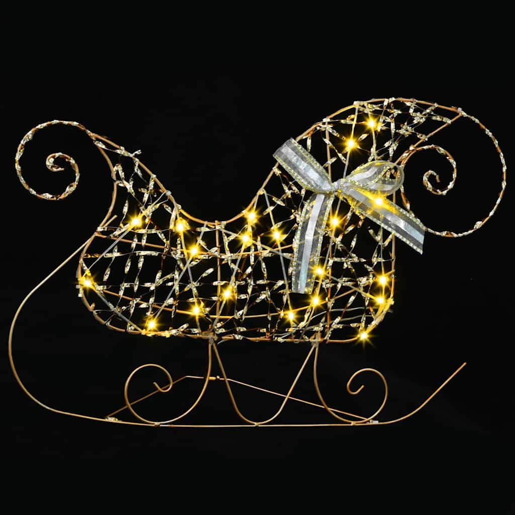 vidaXL LED Ρούντερ με 40 LED 7 pcs Χρυσό PET