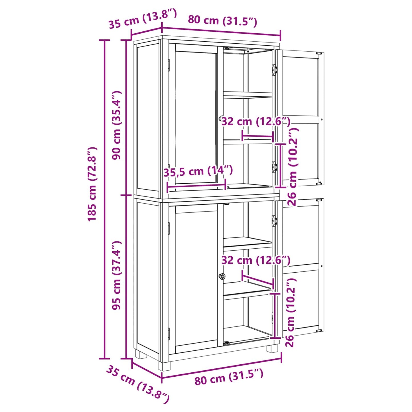vidaXL Σετ Αποθηκευτικών Επίπλων με αποθήκευση Καφέ Επεξεργασμένο ξύλο