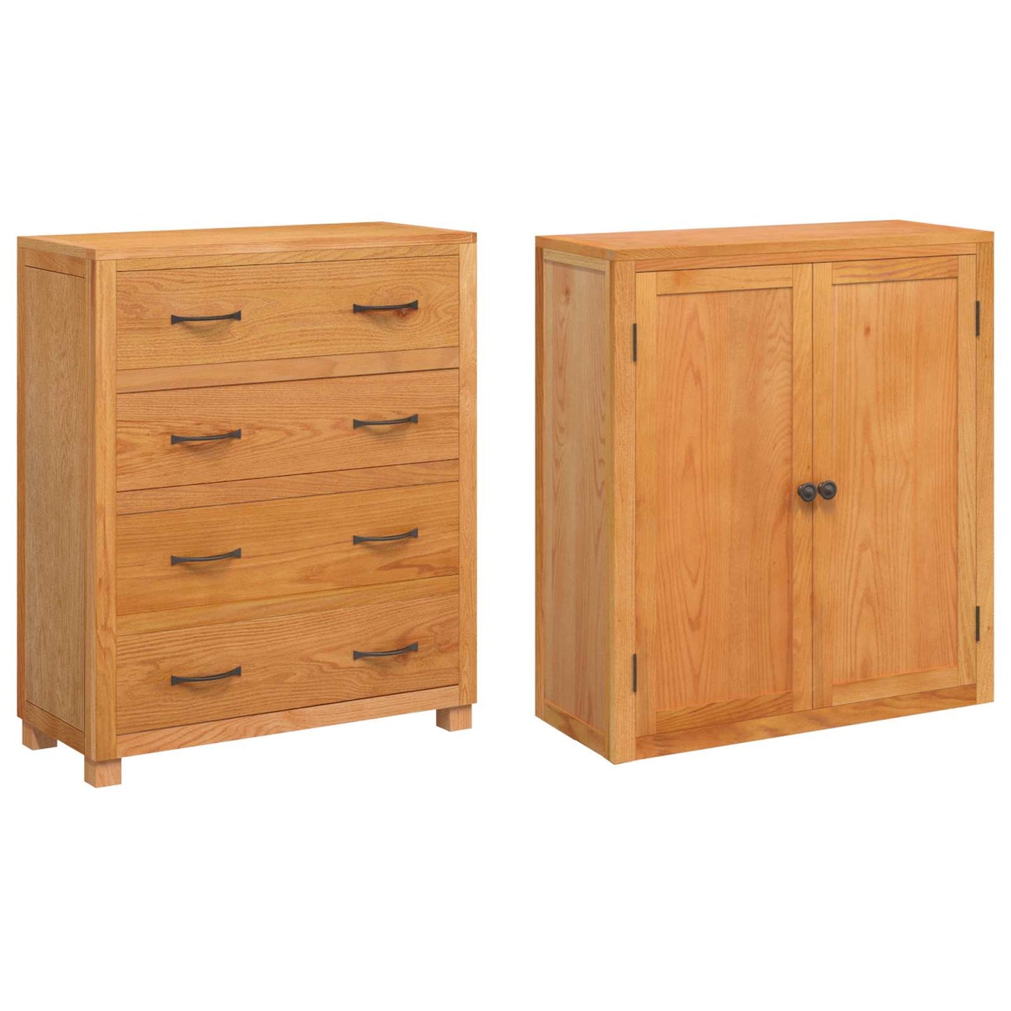 vidaXL Σετ Αποθηκευτικών Επίπλων με συρτάρι Καφέ Επεξεργασμένο ξύλο