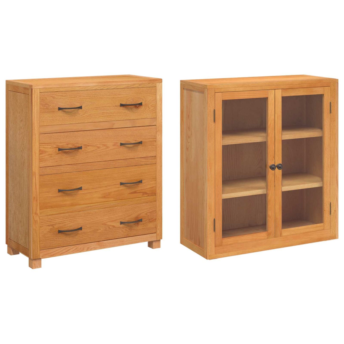 vidaXL Σετ Αποθηκευτικών Επίπλων με συρτάρι Καφέ Επεξεργασμένο ξύλο