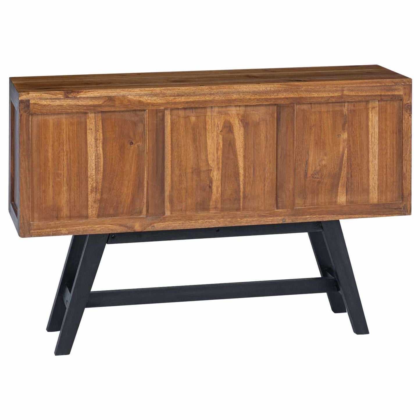 vidaXL Βάση TV με συρτάρι Φυσικό 110 x 30 x 75 εκ Στερεό Ξύλο Τίκ