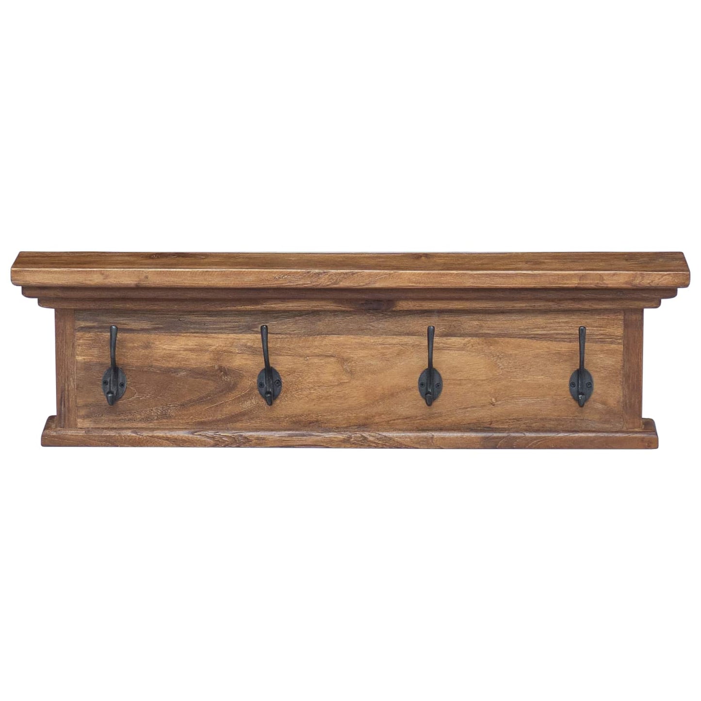 vidaXL Κρεμάστρα Τοίχου Φυσικό 70 x 10 x 20 cm Στερεό Ξύλο Τίκ