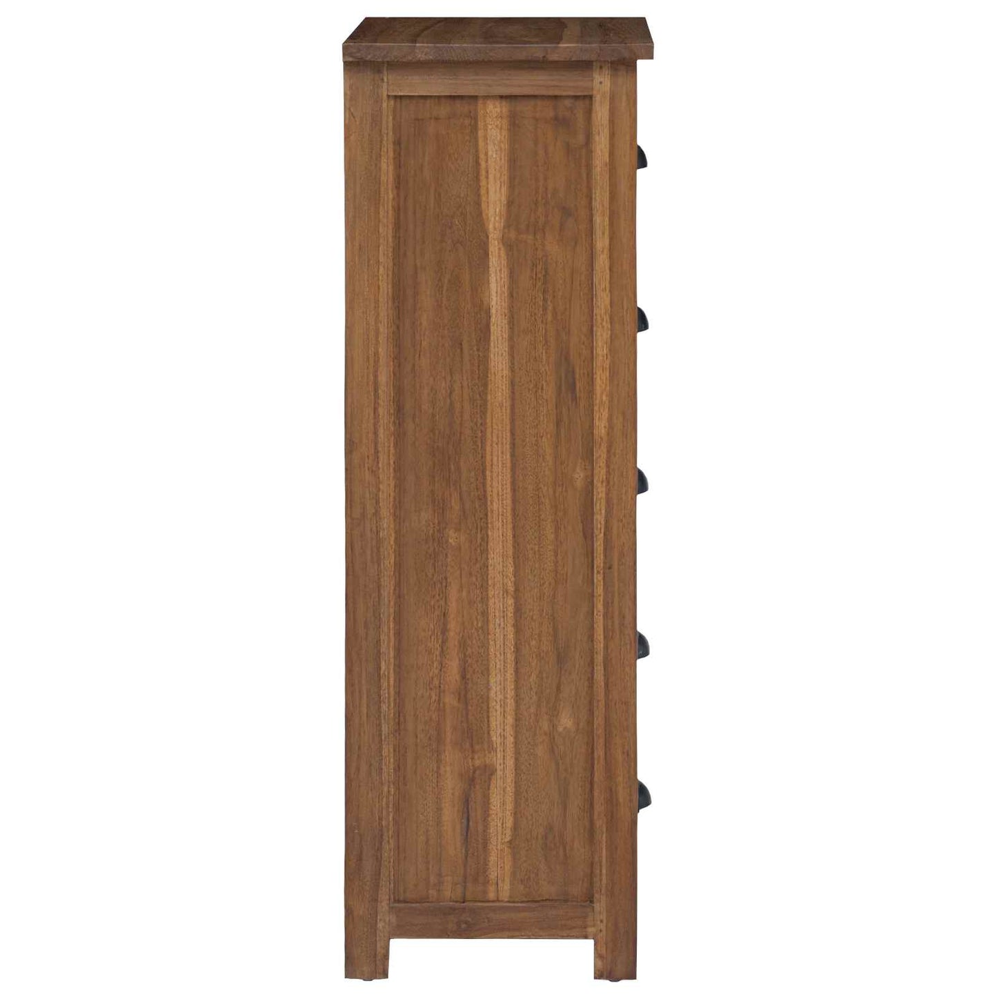 vidaXL Κουτί με συρτάρια Φυσικό 45 x 35 x 110 εκ Στερεό Ξύλο Τίκ
