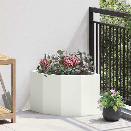 vidaXL Γωνιακό Ροδόδεντρο Λευκό 45 x 45 x 35 cm Ατσάλι