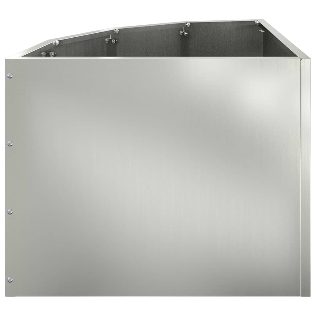 vidaXL Γωνιακό Ροδόδεντρο Ασημί 45 x 45 x 35 cm Γαλβανισμένος χάλυβας