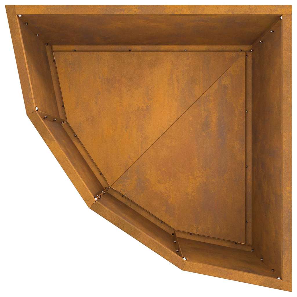 vidaXL Γωνιακό Ροδόδεντρο Σκ rusty 45 x 45 x 35 cm