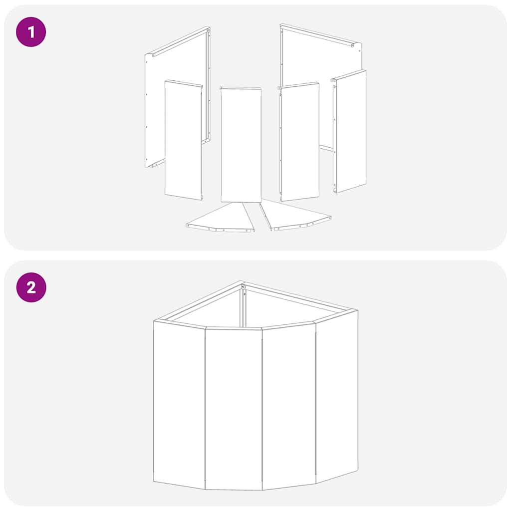 vidaXL Γωνιακό Ροδόδεντρο Ασημί 30 x 30 x 35 εκ Ανοξείδωτο ατσάλι