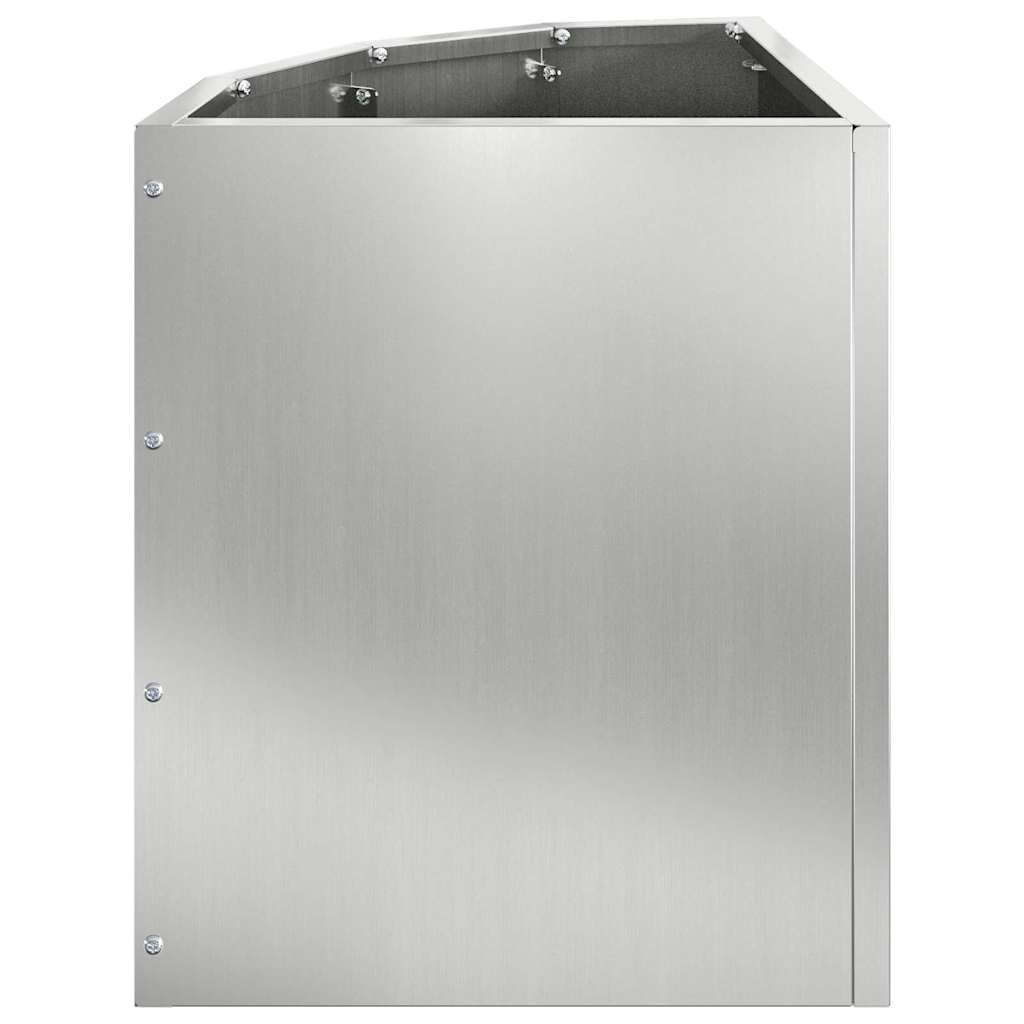 vidaXL Γωνιακό Ροδόδεντρο Ασημί 30 x 30 x 35 εκ Γαλβανισμένος χάλυβας