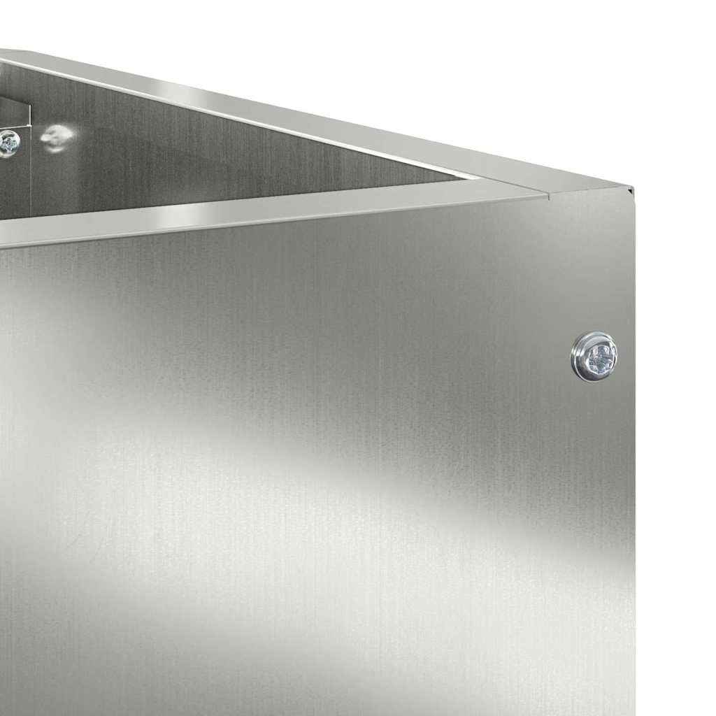 vidaXL Γωνιακό Ροδόδεντρο Ασημί 60 x 60 x 50 εκ Γαλβανισμένος χάλυβας