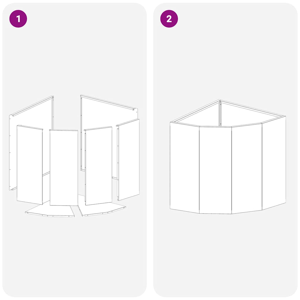 vidaXL Γωνιακό Ροδόδεντρο Μαύρο 45 x 45 x 50 εκ Ατσάλι