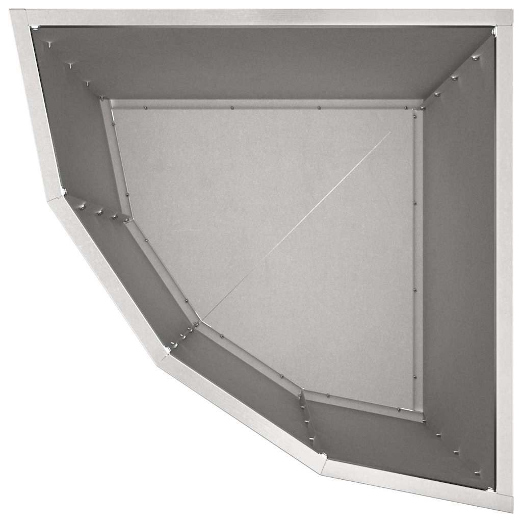 vidaXL Γωνιακό Ροδόδεντρο Ασημί 45 x 45 x 50 εκ Ανοξείδωτο ατσάλι