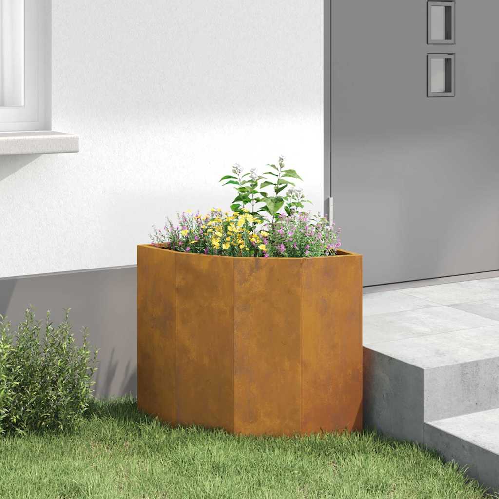 vidaXL Γωνιακό Ροδόδεντρο Σκ rusty 45 x 45 x 50 εκ