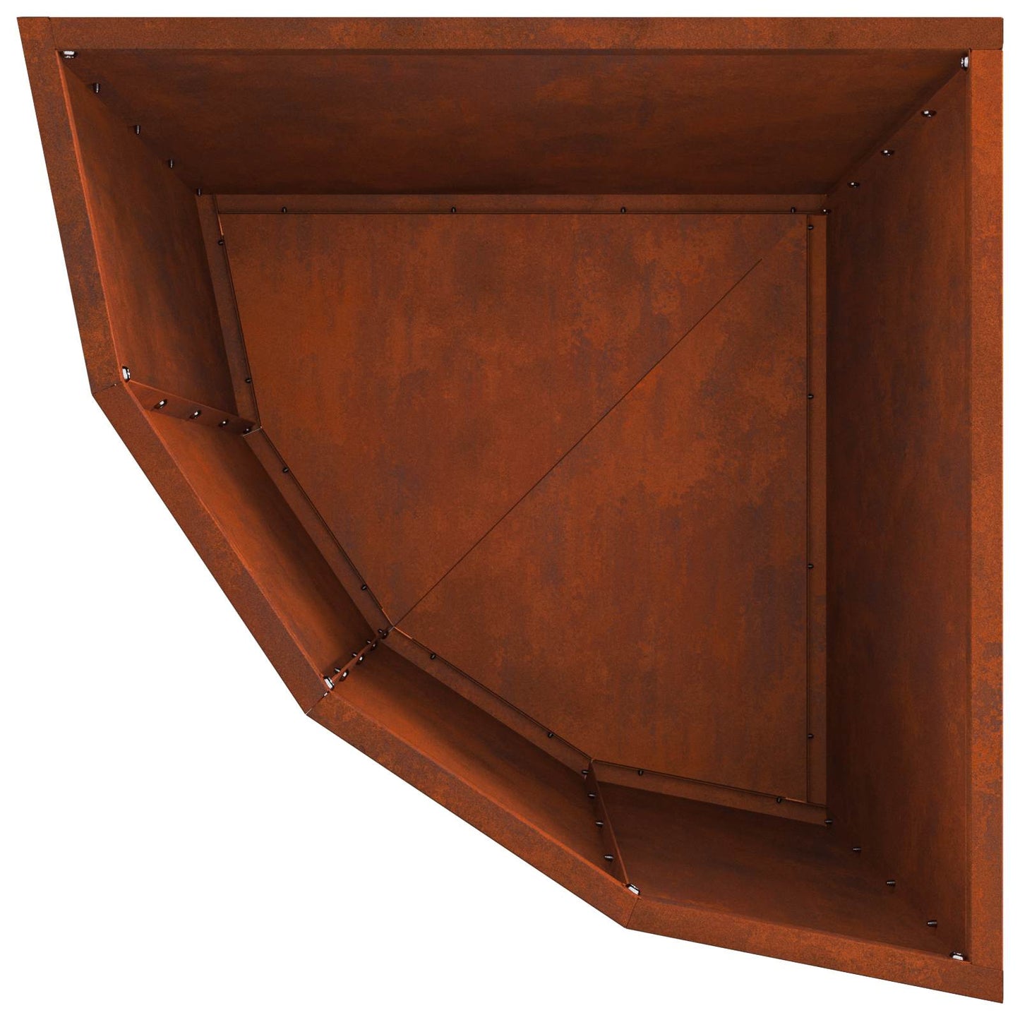 vidaXL Γωνιακό Ροδόδεντρο Σκ rusty 45 x 45 x 50 εκ