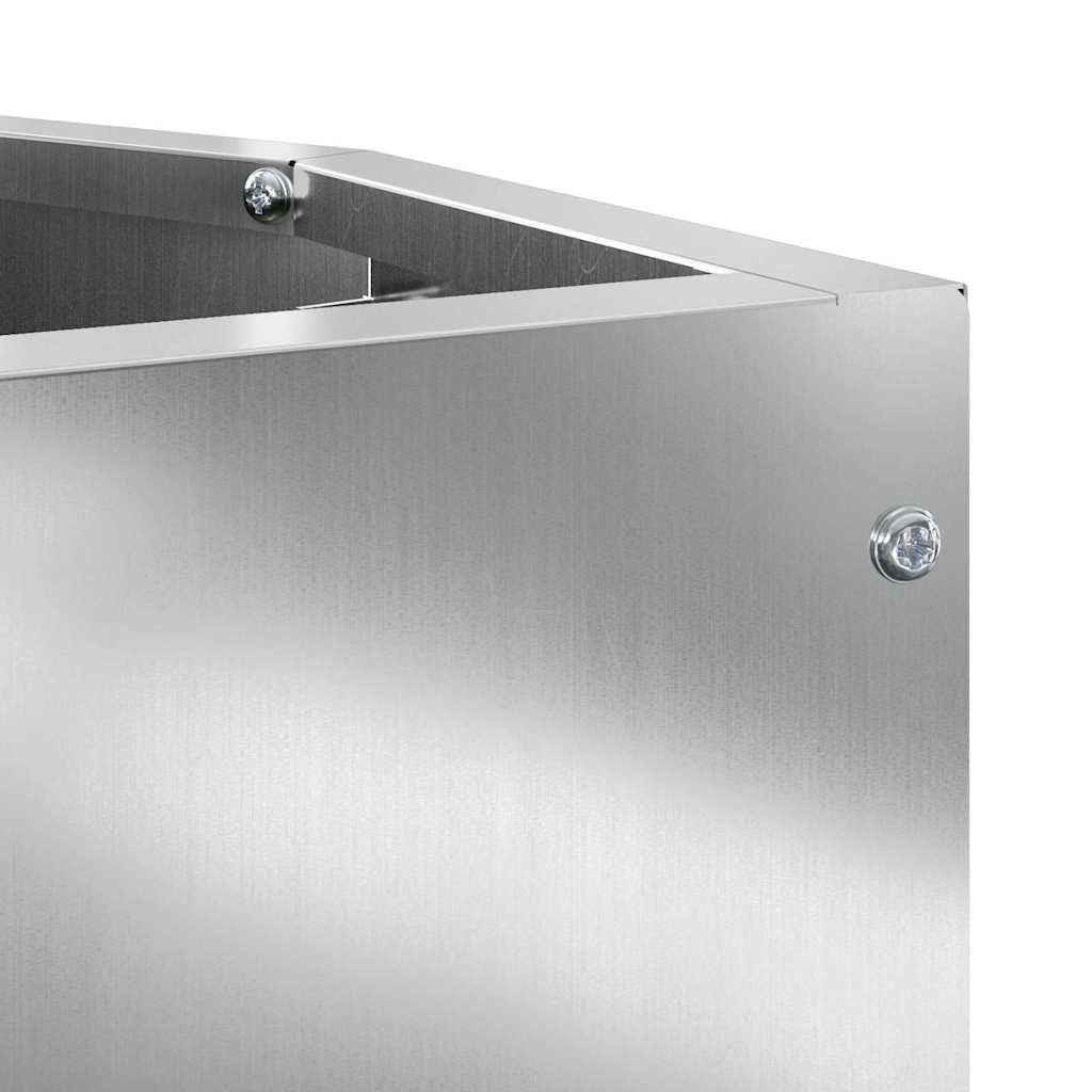 vidaXL Γωνιακό Ροδόδεντρο Ασημί 30 x 30 x 50 cm Γαλβανισμένος χάλυβας