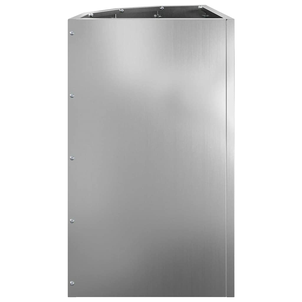 vidaXL Γωνιακό Ροδόδεντρο Ασημί 30 x 30 x 50 cm Γαλβανισμένος χάλυβας