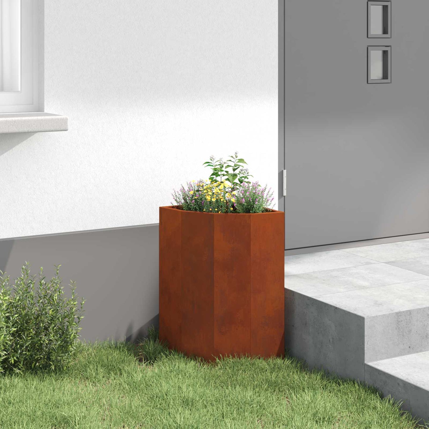 vidaXL Γωνιακό Ροδόδεντρο Σκ rusty 30 x 30 x 50 cm