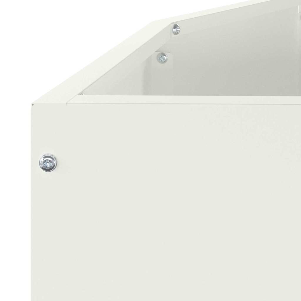 vidaXL Γλάστρα Λευκό 120 x 60 x 35 cm Ατσάλι