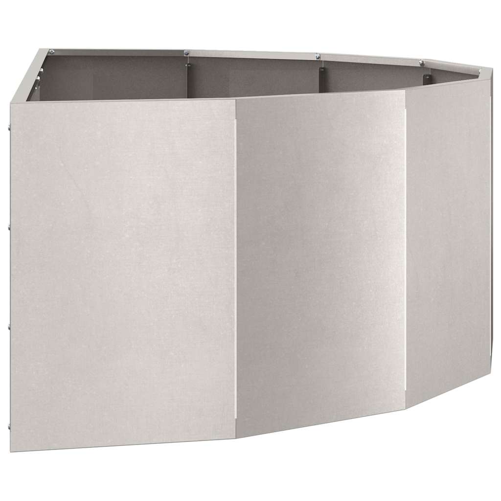 vidaXL Γλάστρα Ασημί 120 x 60 x 35 cm Ανοξείδωτο ατσάλι