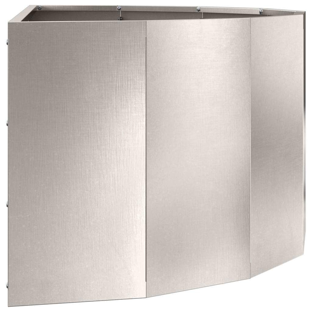 vidaXL Γλάστρα Ασημί 90 x 45 x 35 cm Ανοξείδωτο ατσάλι