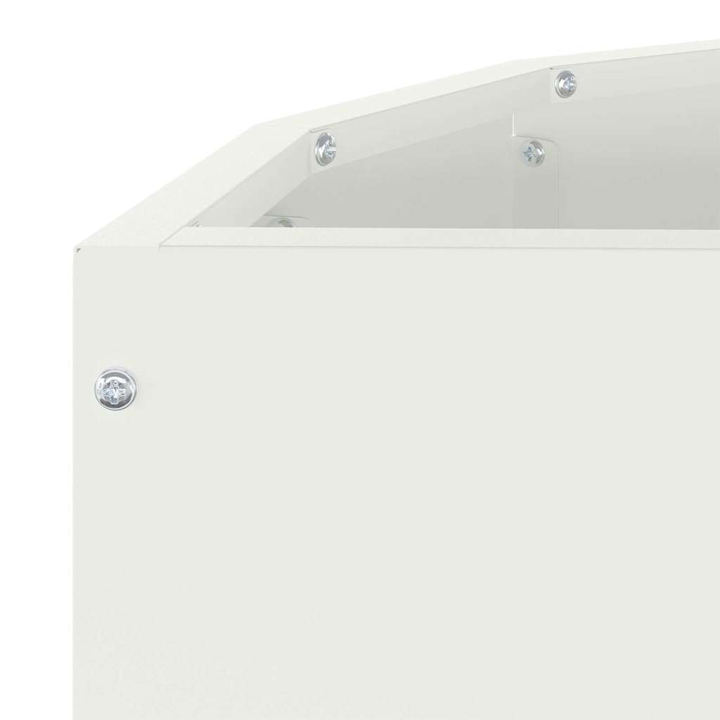 vidaXL Γλάστρα Λευκό 60 x 30 x 35 εκ Ατσάλι