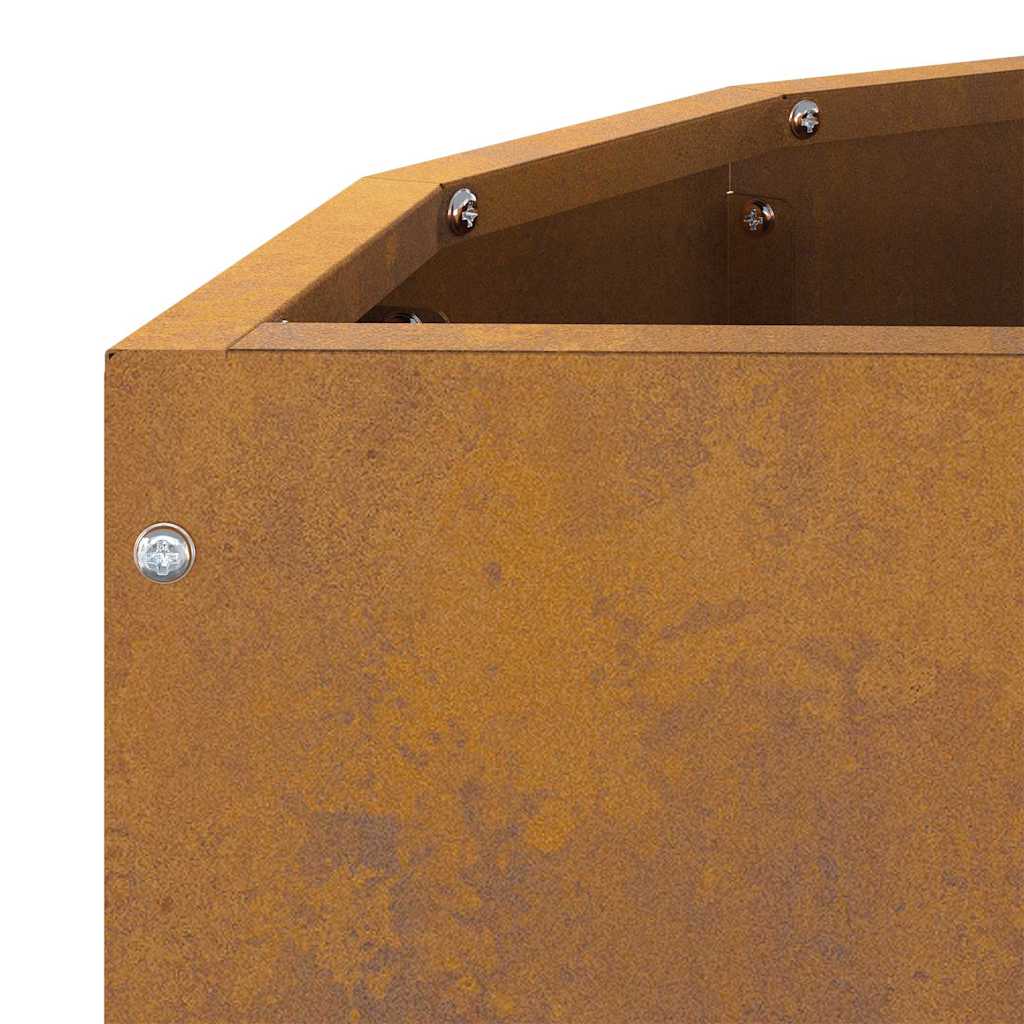 vidaXL Γλάστρα Σκ rusty 60 x 30 x 35 εκ Ατσάλι Σκληρυθέν στον Αέρα