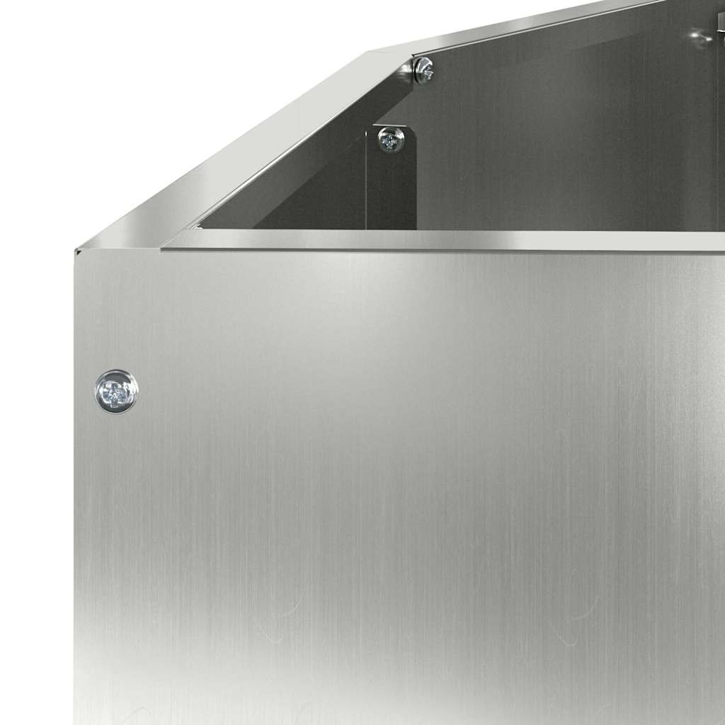 vidaXL Γλάστρα Ασημί 120 x 60 x 50 εκ. Επικαλυμμένος Χάλυβας