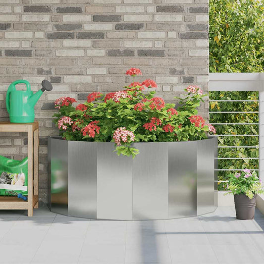 vidaXL Γλάστρα Ασημί 120 x 60 x 50 εκ. Επικαλυμμένος Χάλυβας