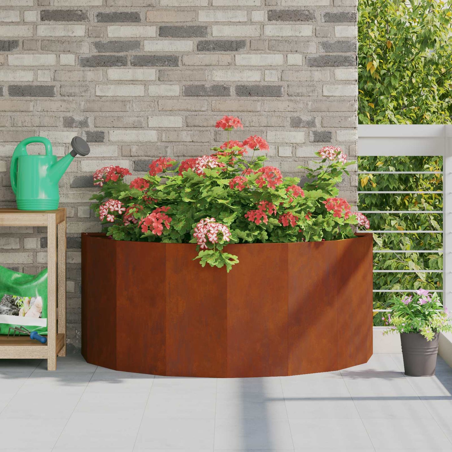 vidaXL Γλάστρα Σκ rusty 120 x 60 x 50 εκ. Ατσάλι Σκληρυθέν στον Αέρα