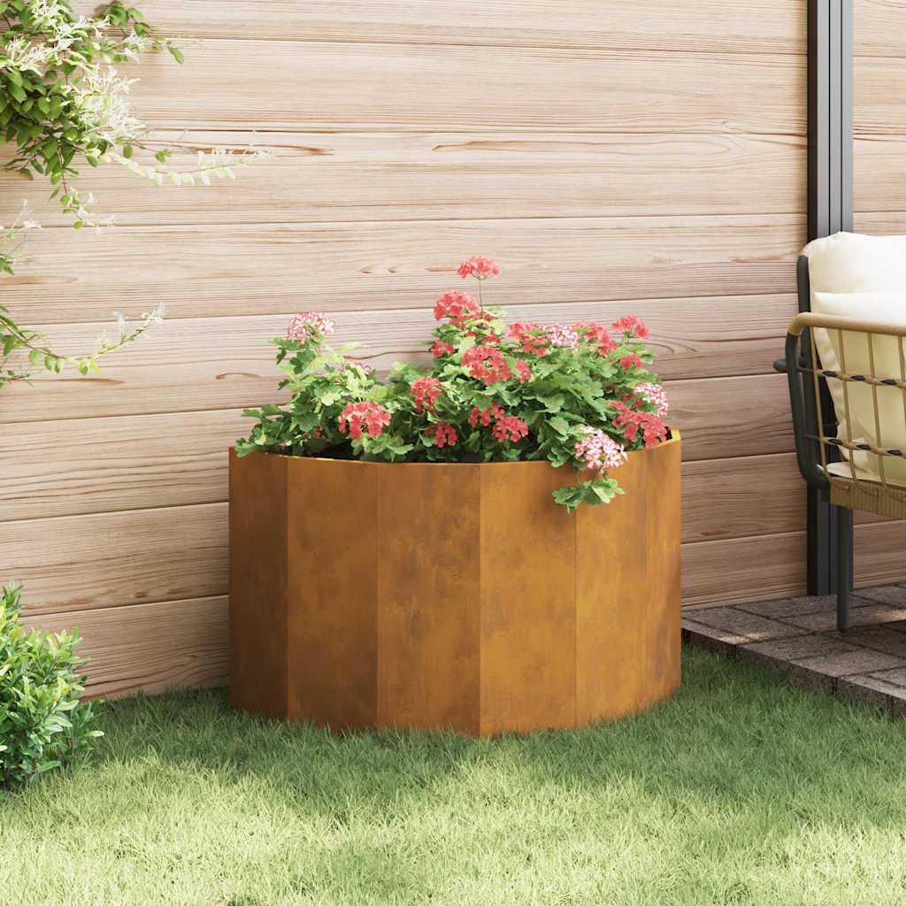 vidaXL Γλάστρα Σκ rusty 90 x 45 x 50 εκ. Ατσάλι Σκληρυθέν στον Αέρα