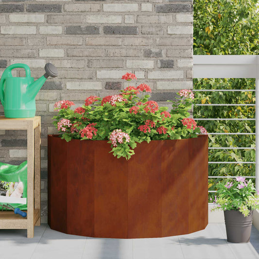 vidaXL Γλάστρα Σκ rusty 90 x 45 x 50 εκ. Ατσάλι Σκληρυθέν στον Αέρα