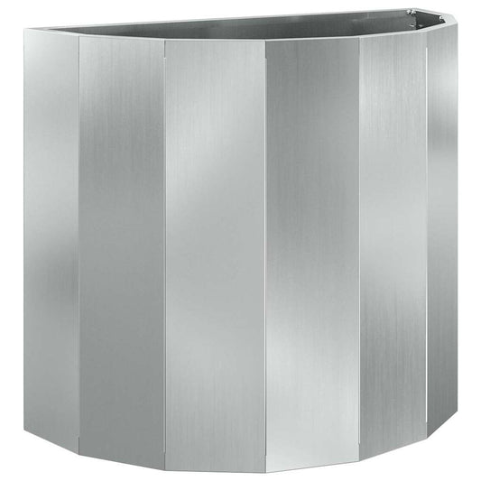 vidaXL Γλάστρα Ασημί 60 x 30 x 50 εκ. Επικαλυμμένος Χάλυβας