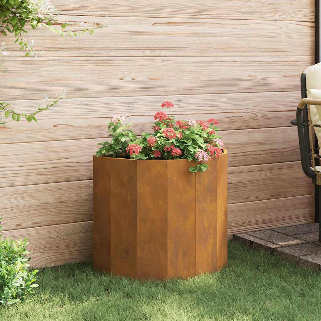 vidaXL Γλάστρα Σκ rusty 60 x 30 x 50 εκ. Ατσάλι Σκληρυθέν στον Αέρα