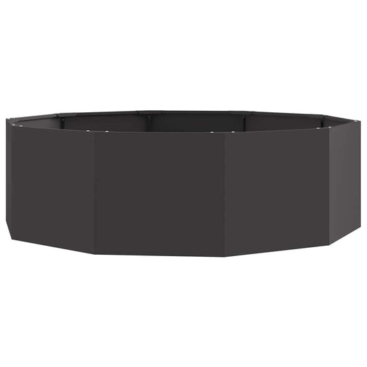 vidaXL Γλάστρα Μαύρο 120 x 120 x 35 εκ Ατσάλι