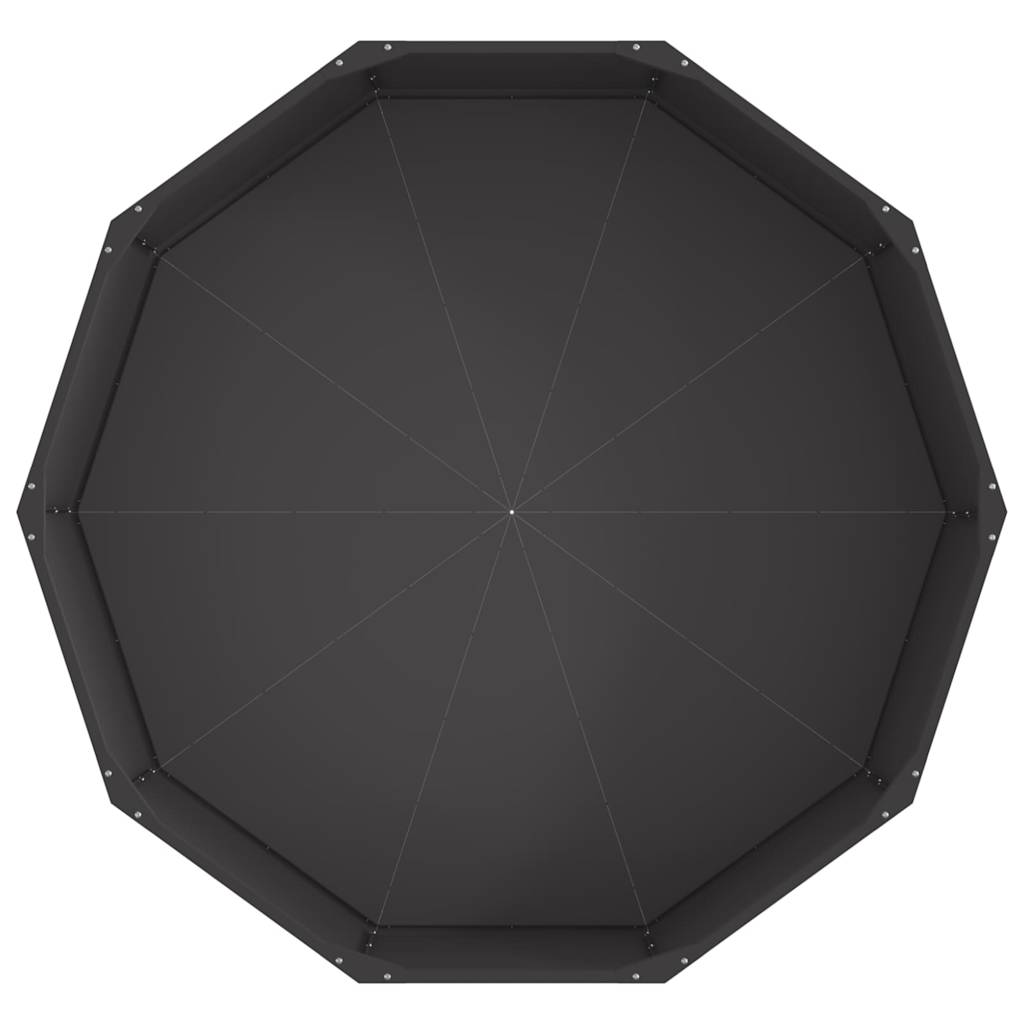 vidaXL Γλάστρα Μαύρο 120 x 120 x 35 εκ Ατσάλι