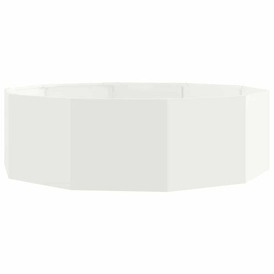 vidaXL Γλάστρα Λευκό 120 x 120 x 35 εκ Ατσάλι