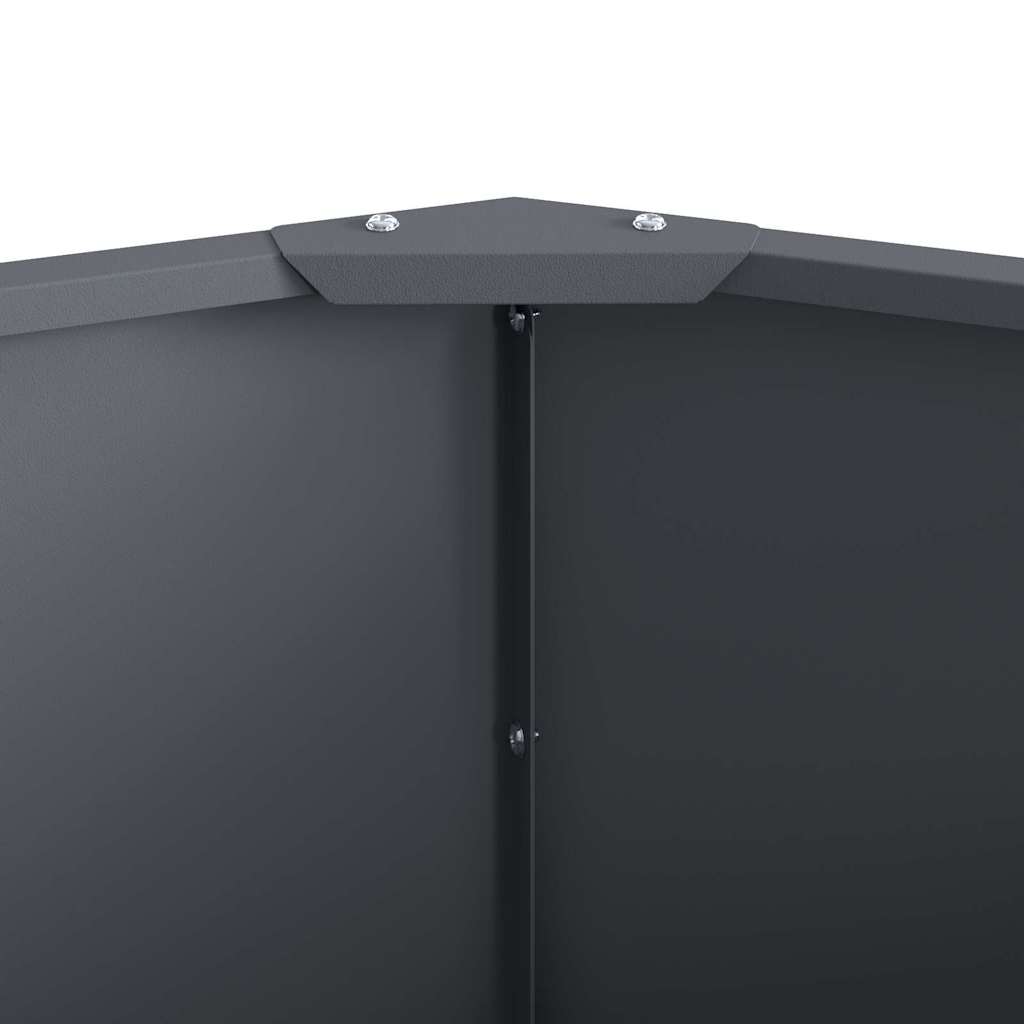 vidaXL Γλάστρα Ανθρακί 120 x 120 x 35 εκ Ατσάλι