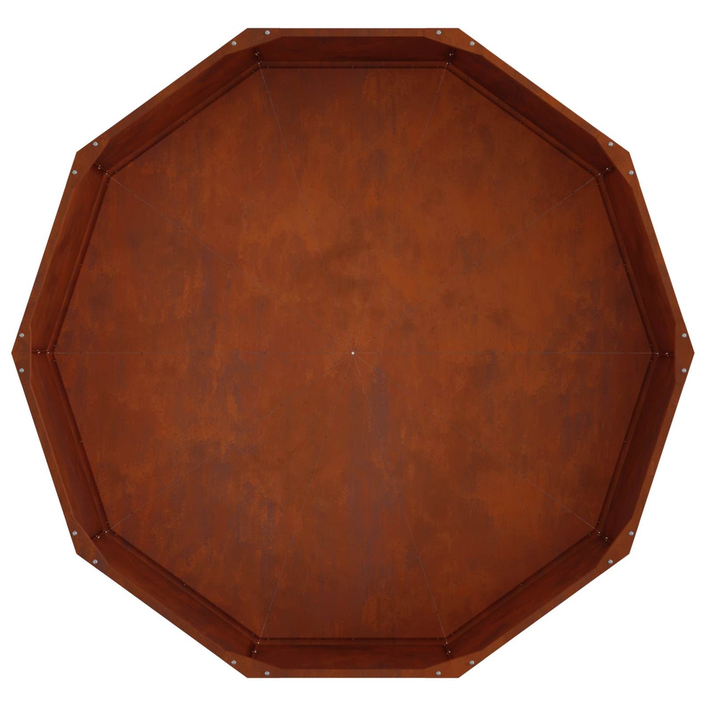 vidaXL Γλάστρα Σκ rusty 120 x 120 x 35 εκ Ατσάλι Σκληρυθέν στον Αέρα