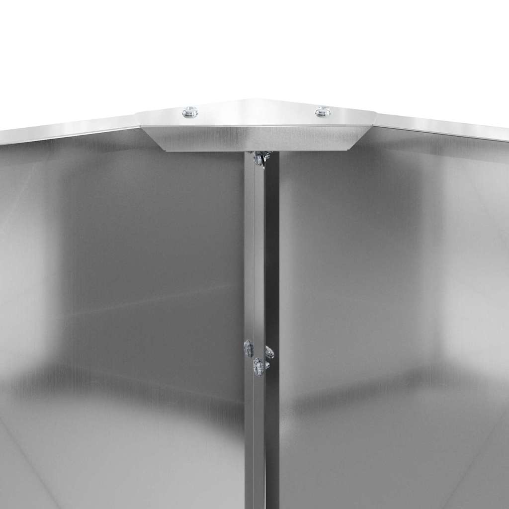vidaXL Γλάστρα Ασημί 90 x 90 x 35 εκ Επικαλυμμένος Χάλυβας