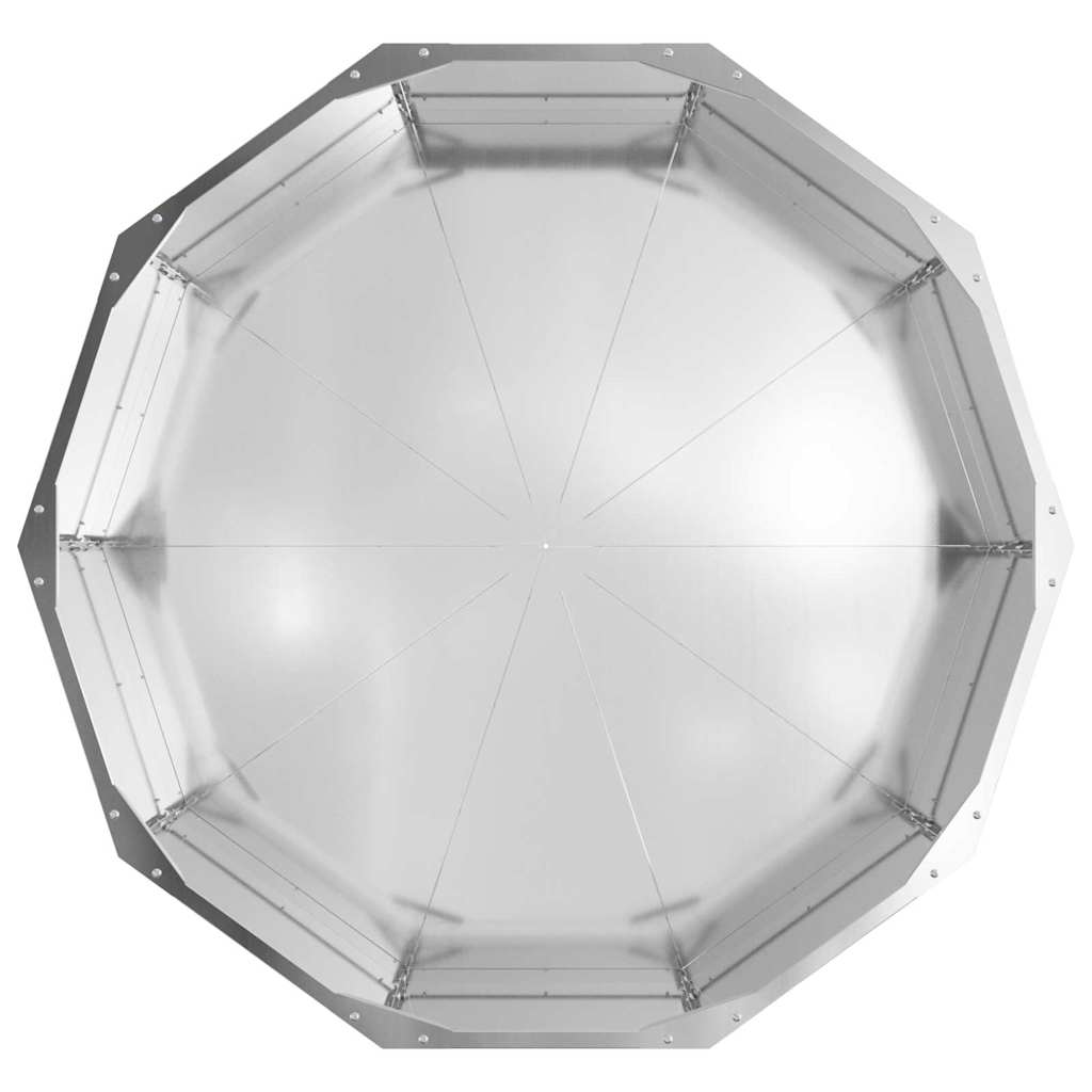 vidaXL Γλάστρα Ασημί 90 x 90 x 35 εκ Επικαλυμμένος Χάλυβας