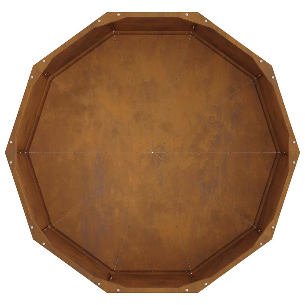 vidaXL Γλάστρα Σκ rusty 90 x 90 x 35 εκ Ατσάλι Σκληρυθέν στον Αέρα