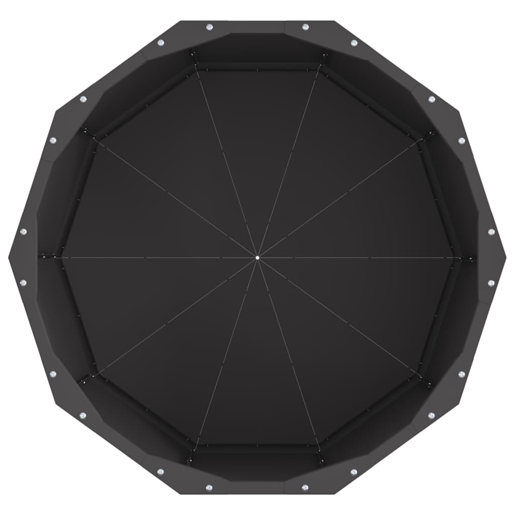 vidaXL Γλάστρα Μαύρο 60 x 60 x 35 cm Ατσάλι