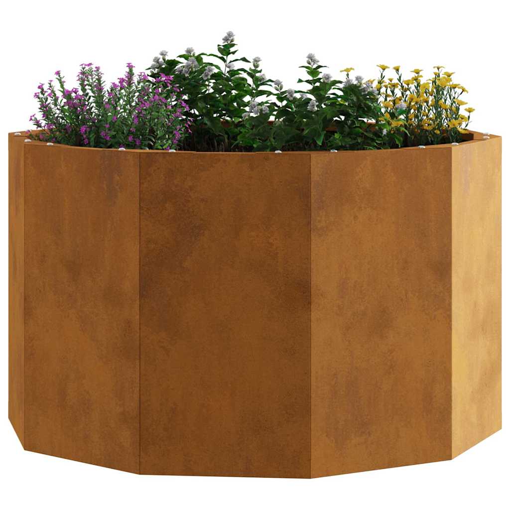 vidaXL Γλάστρα Σκ rusty 60 x 60 x 35 cm Ατσάλι Σκληρυθέν στον Αέρα