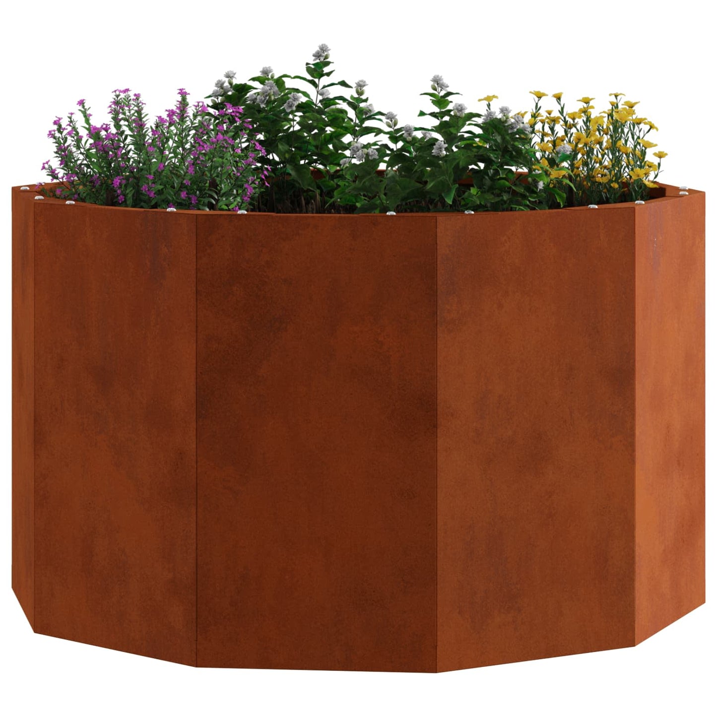 vidaXL Γλάστρα Σκ rusty 60 x 60 x 35 cm Ατσάλι Σκληρυθέν στον Αέρα