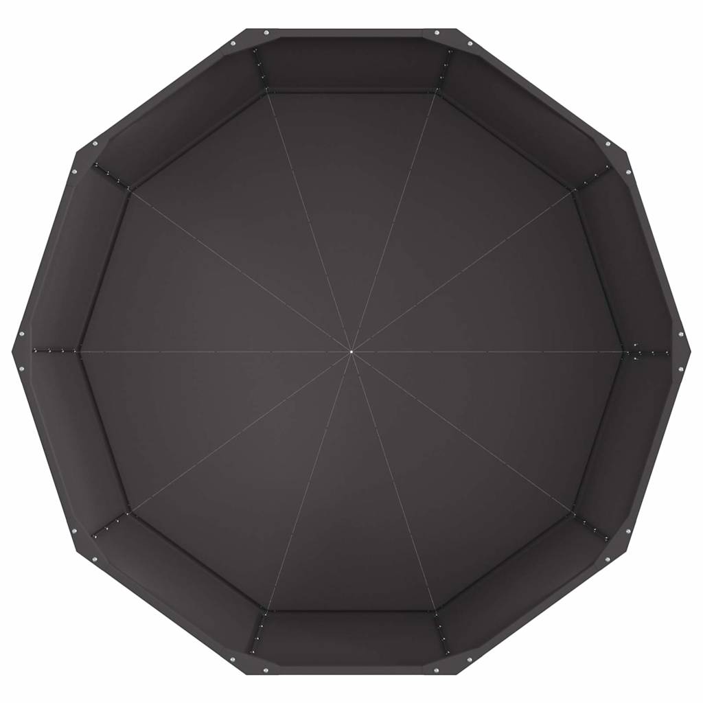 vidaXL Γλάστρα Μαύρο 120 x 120 x 50 εκ Ατσάλι