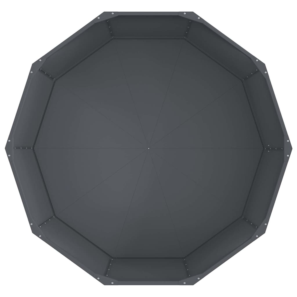 vidaXL Γλάστρα Ανθρακί 120 x 120 x 50 εκ Ατσάλι