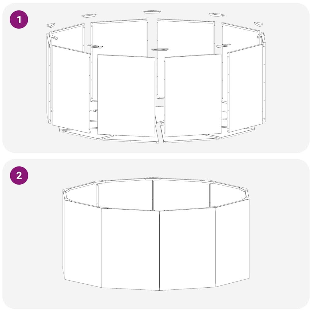 vidaXL Γλάστρα Ελιά Πράσινη 120 x 120 x 50 εκ Ατσάλι