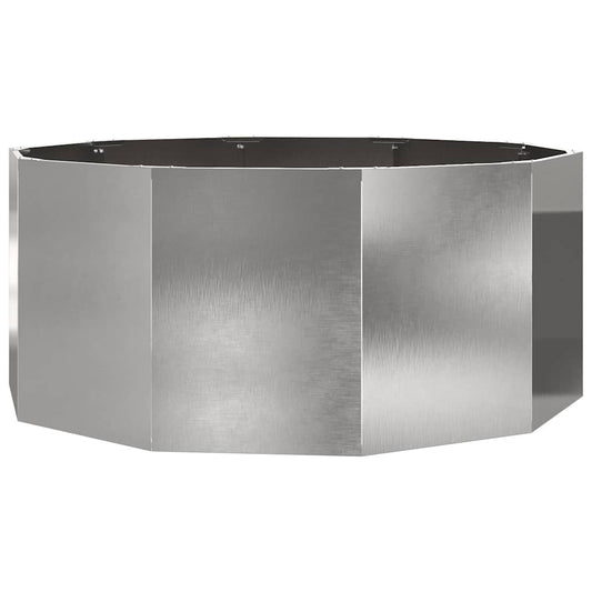 vidaXL Γλάστρα Ασημί 120 x 120 x 50 εκ Ανοξείδωτο ατσάλι